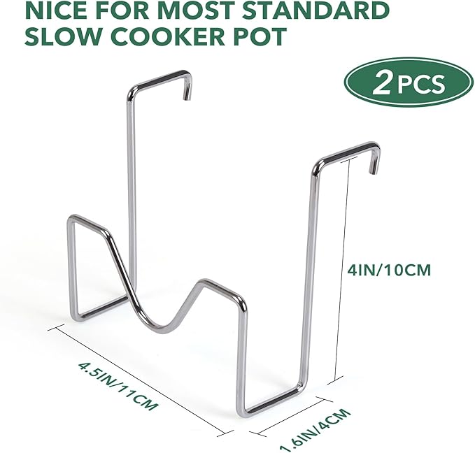 Crock Pot Lid Holder,Stainless Steel Crockpot Lid Holder Attachment,Crockpot Cover Holder,Slow Cooker Lid Holder,Lid Hanger For Crock Pot while Cooking