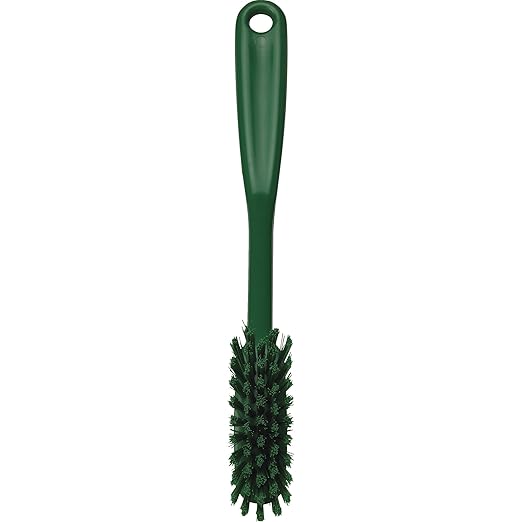 Vikan - Fine Dish Brush - Heavy-Duty, Narrow, Slip-Resistant Cleaning Brush, Polypropylene, Polyester Bristle, 11 Inch, Green, (42872) - Image 2