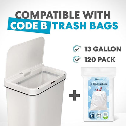 Simpli-Magic 13 Gallon (50L) Motion Sensor Touchless Trash Can – Automatic Hands-Free Garbage Can for Kitchen, Home, Office - Image 2
