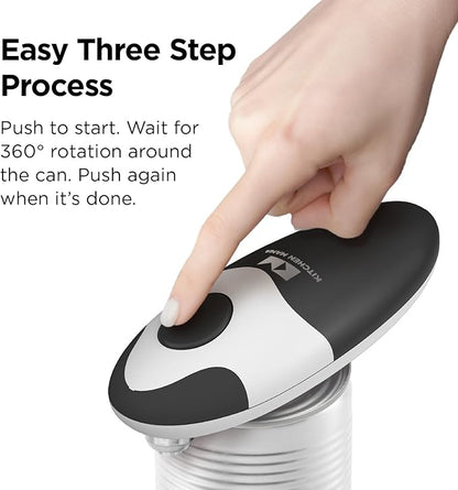 Kitchen Mama Auto 2.0 Electric Can Opener: Blade Opens Almost Any Can Pop or Soda Can - Automatic, Hands Free, Safe, Smooth Edge, Lid Remover, Battery Operated, Cordless, YES YOU CAN (Onyx Mist) - Image 4