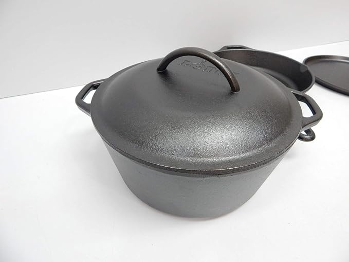 Lodge Cast Iron Set - 4-Piece Set - Pre-Seasoned Kitchen Set - Skillet, Griddle & Dutch Oven Included - PFAS-Free Non-Toxic Cookware - Image 2