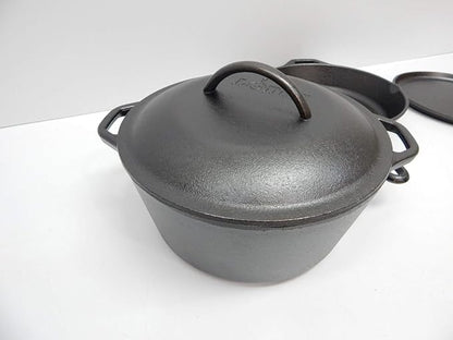Lodge Cast Iron Set - 4-Piece Set - Pre-Seasoned Kitchen Set - Skillet, Griddle & Dutch Oven Included - PFAS-Free Non-Toxic Cookware - Image 2