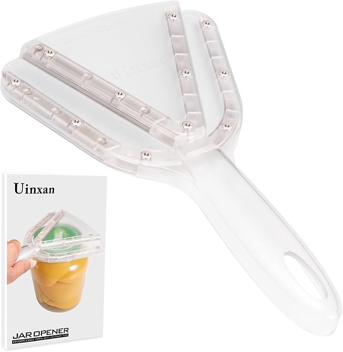 Uinxan Jar Opener for Weak Hand & Seniors with Arthritis,Easy Twist Off Bottle Caps,Patent | Unique Kitchen Gadgets,Handheld Lid Top Open for Elderly/Women/Men (Transparent) - Image 8