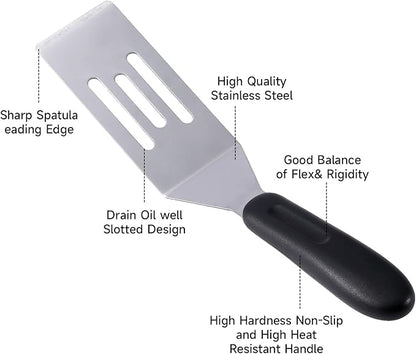 2 Pack Mini Spatula Stainless Steel Small Spatula For Kitchen, Metal Spatula For Cooking Brownie Cookie Lasagna, Pie Server, Cake & Pancakes Serving Spatulas