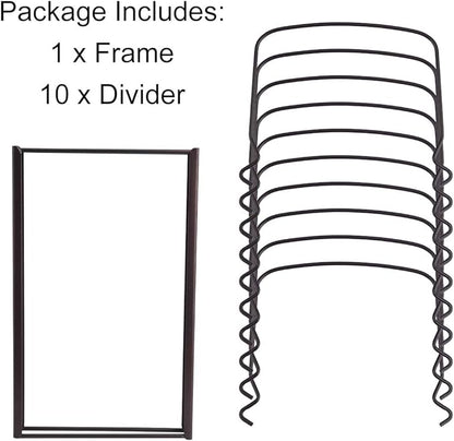 Toplife 10+ Bakeware Organizer Rack for Kitchen Bakeware, Cookware, Dinnerware, Cutting Boards, Plates, Pot and Pan Lids (Brown) - Image 6