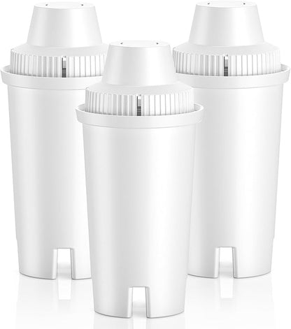 3 Pack Replacement for Brita® Water Filter Pitchers and Dispensers, Classic OB03, Mavea® 107007 35557, Metro, Everyday, UltraMax, BPA-Free & NSF Certified, Half Year Supply