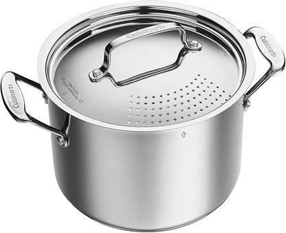 Cuisinart 766S-22 6 Qt. Stainless Steel Pasta Pot w/Straining Cover Chef's-Classic-Stainless-Cookware-Collection, 6-Quart by Cuisinart