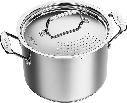 Cuisinart 766S-22 6 Qt. Stainless Steel Pasta Pot w/Straining Cover Chef's-Classic-Stainless-Cookware-Collection, 6-Quart by Cuisinart