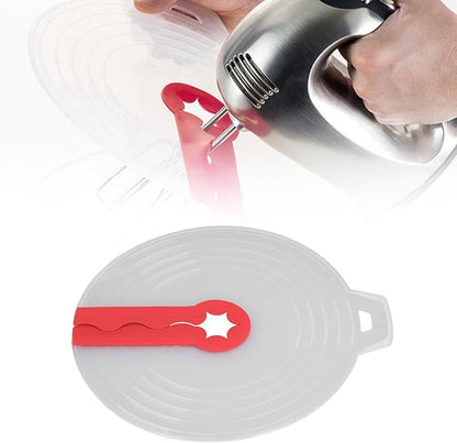 Tissting Splatter Guard for Mixing Bowls, Universal Fit Splash Cover for Cooking Baking - PP Silicone Mixer Screen Protector Prevents Mess While Whipping Cream Beating Eggs Kitchen Accessory