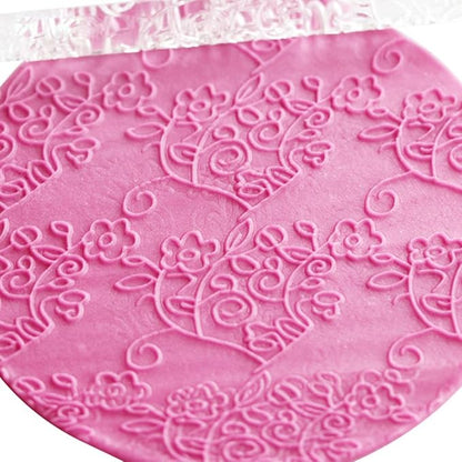 Acrylic Rolling Pin with 28 Patterns, Lightweight 6.3x0.4 Inch Textured Design for Cookie Dough and Pastry (#25)