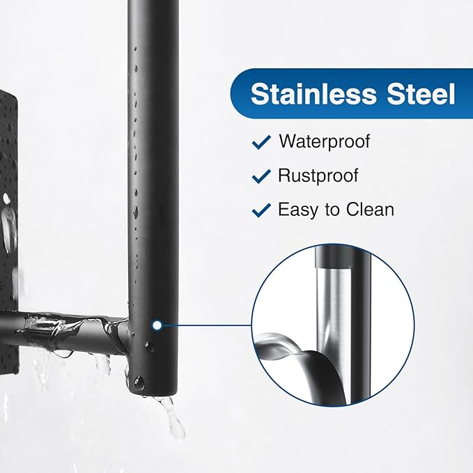 Paper Towel Holder - Self-Adhesive or Drilling, Matte Black Wall Mounted Rack - SUS304 Stainless Steel Kitchen Roll Holder Under Cabinet (2 Pack) - Image 3