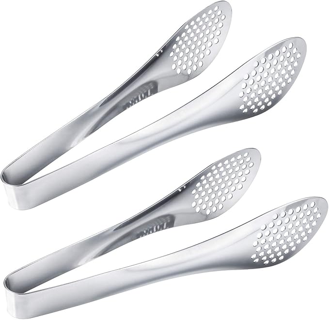 MSY BIGSUNNY 9 inch Buffet Tongs, Set of 2 Stainless Steel Food Serving Tongs by MSYBIGSUNNY