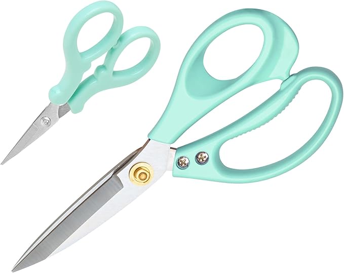 All Purpose Kitchen Scissors, Kitchen Shears Heavy Duty - Dishwasher Safe Food Scissors- Multipurpose Cooking Shears for Meat Poultry Food, Herbs, and Fish, Comfort Grip Handles, Green