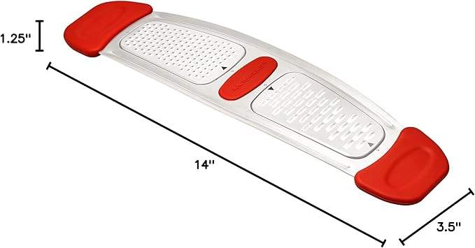 Rachael Ray Multi Stainless Steel Grater, Red Small - Image 7