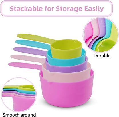 10PCS Measuring Spoons and Cups Set Stackable Nesting Cups Spoons for Cooking Baking Supplies, Kitchen Gadgets Essentials Tools - Image 5