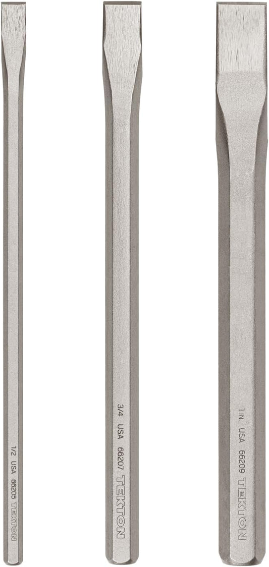 TEKTON Long Cold Chisel Set, 3-Piece (1/2, 3/4, 1 in.) | 66506