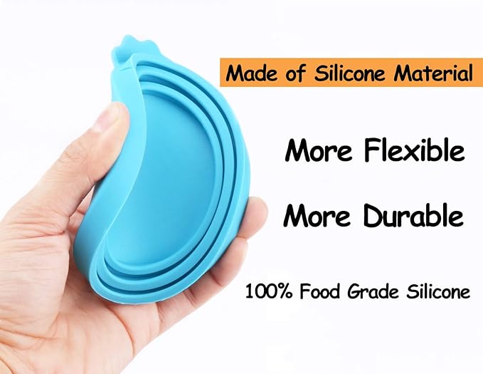 Comtim Pet Food Can Cover Silicone Can Lids for Dog and Cat Food(Universal Size,One fit 3 Standard Size Food Cans),Multi-colored - Image 4