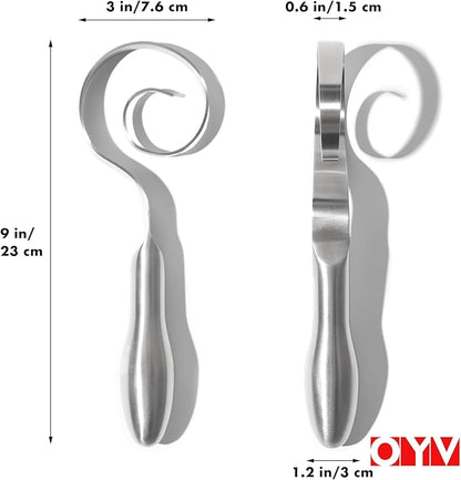 OYV Seamless Dough Whisk, 18/10 Stainless Steel Danish Dough Wisk, 9" Bread Whisk for Sourdough, Cookies, Pizza, Pastry, Dishwasher Safe Dough Hook - Image 5