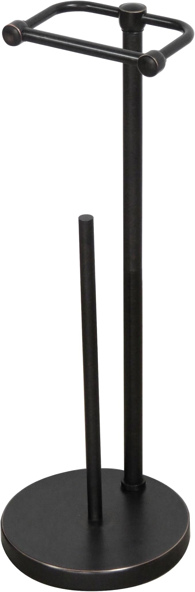 RARXTR Toilet Paper Holder Stand, Post Pivoting Design Free Standing Toilet Paper Holder with Storage for 4 Rolls, 304 Stainless Steel Tissue Holder with Reserve, Heavy-Duty Base (Oil Rubbed Bronze)