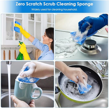 8PCS Dish Sponges Kitchen, Premium Blue Dish Washing Kitchen Sponge, Compressed Cleaning Sponges for Cleaning Kitchen and Bathroom, Non Scratch Scrub Sponge, Cleans Quickly and Well - Image 6