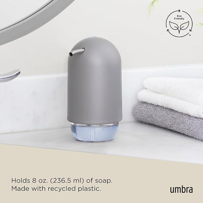 Umbra Touch Soap Dispenser Pump 13 oz (384 ml) Capacity for Liquid Soap or Hand Sanitizer, Easy to Refill, Grey - Image 6