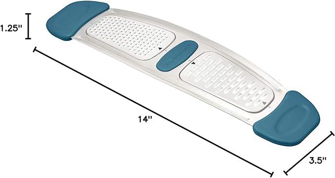 Rachael Ray Multi Stainless Steel Grater, Marine Blue, Small - Image 5