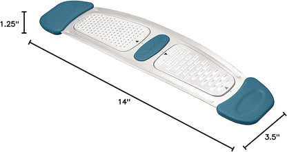 Rachael Ray Multi Stainless Steel Grater, Marine Blue, Small - Image 5