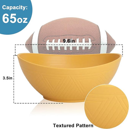 65 OZ Wheat Straw Bowls Set of 4, Large Unbreakable Salad Bowls, Microwave & Dishwasher Safe Big Serving Bowl, Plastic Kitchen Bowl for Popcorn, Cereal, Soup and Ramen (Multicolor)