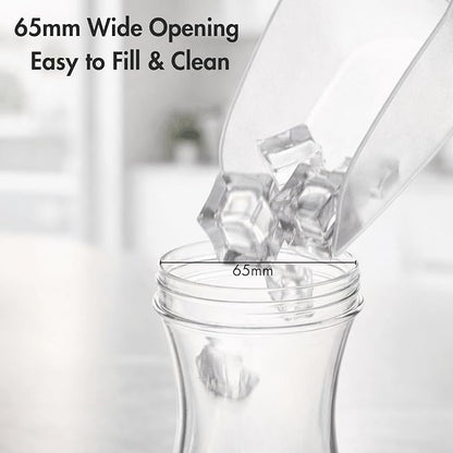 YOUEON 8 Pack 50 Oz Plastic Water Carafe with Lid and Label, Clear Water Drink Containers, Juice Carafe Pitcher Bulk for Water, Juice, Iced Tea, Soda, Lemonade and Other Beverages - Image 4