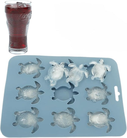 Ice Cube Mold Turtle Shaped Silicone Ice Cube Tray for Beverages, Beer, Juice, Whisky