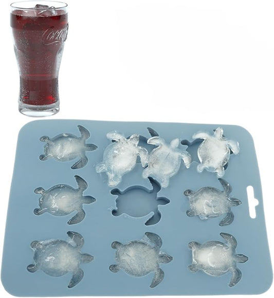 Ice Cube Mold Turtle Shaped Silicone Ice Cube Tray for Beverages, Beer, Juice, Whisky