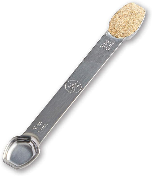 AllSpice Stainless Steel Double Sided Measuring Spoon- 1/2 Teaspoon and 1/4 Teaspoon by AllSpice