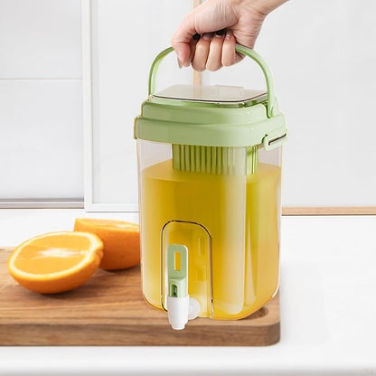ABOOFAN Drink Dispenser for Fridge with Filter Screen, 2L Leak-proof Plastic Beverage Dispenser with Spigot for Iced Tea, Lemonade, Juice, Water Pitcher Container for BBQ, Picnic & Partie