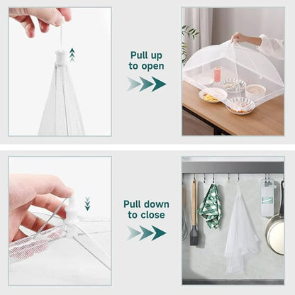 Mesh Food Cover, SPANLA 7 Pack Food Covers for Outside 1 Extra Large (41"X27") & 6 Standard (17"X17") Mesh Food Covers for Outdoors, Food Nets, Food Tents Outdoor, Reusable and Collapsible - Image 4