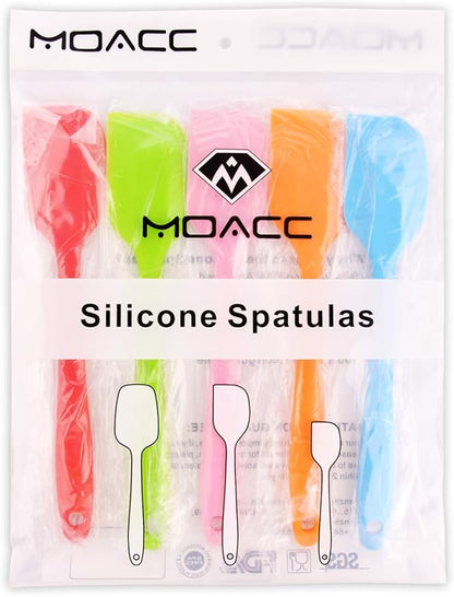 Silicone Spatulas, 8.5 inch Small Rubber Spatula Seamless One Piece Design Heat Resistant Non-Stick Flexible Scrapers Baking Mixing Tool (5 Pieces) - Image 7