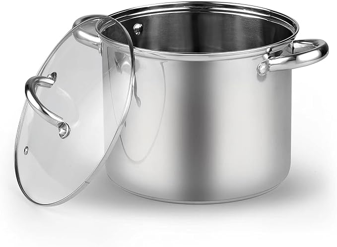 Cook N Home Stockpot with Lid, Basics Stainless Steel Soup Pot, 12-Quart - Image 9