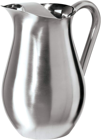 OGGI Stainless Steel Pitcher- Stainless Steel Water w/Ice Guard, Water Carafe, Great Metal Container for Entertaining, Ideal 68oz / 2 Lt Drink Pitcher by OGGI