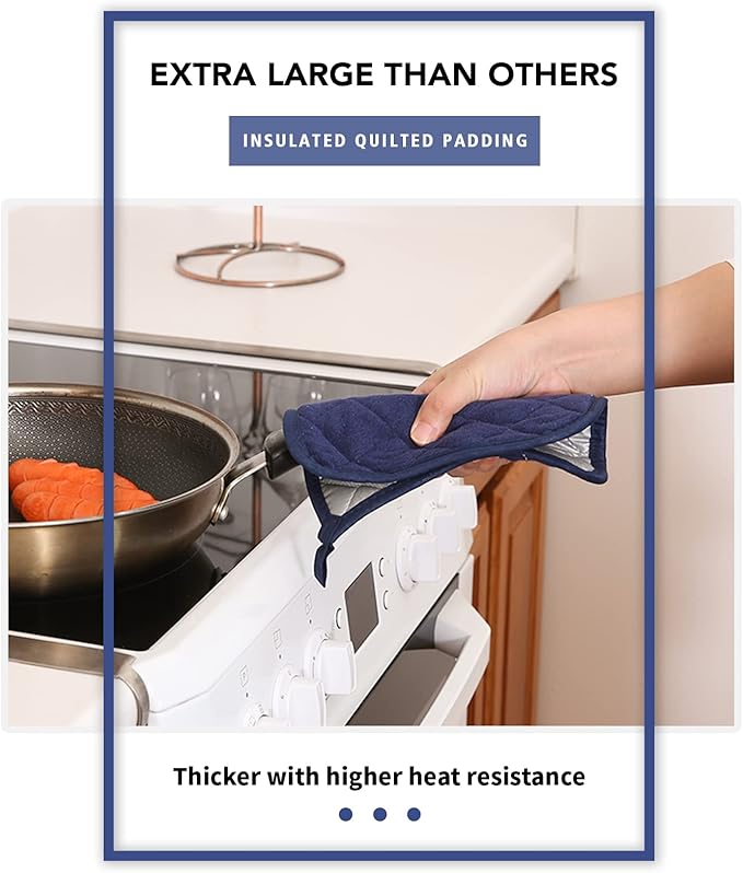 Pot Holders Clearance for Kitchen Heat Resistant Potholder, Hot Pads, Trivet for Cooking and Baking (5, Dark Blue) - Image 4