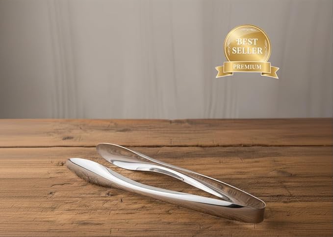 Cuisinox Polished Stainless Steel Serving Tongs, 9.5"