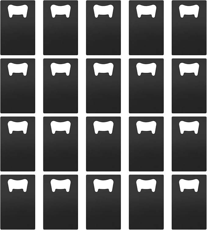 20 Pcs Stainless Steel Metal Card Beer Bottle Openers, DIY Party Favor Wedding Favor Groomsmen Bridesmaid Gift (20 Pcs) by Yugada