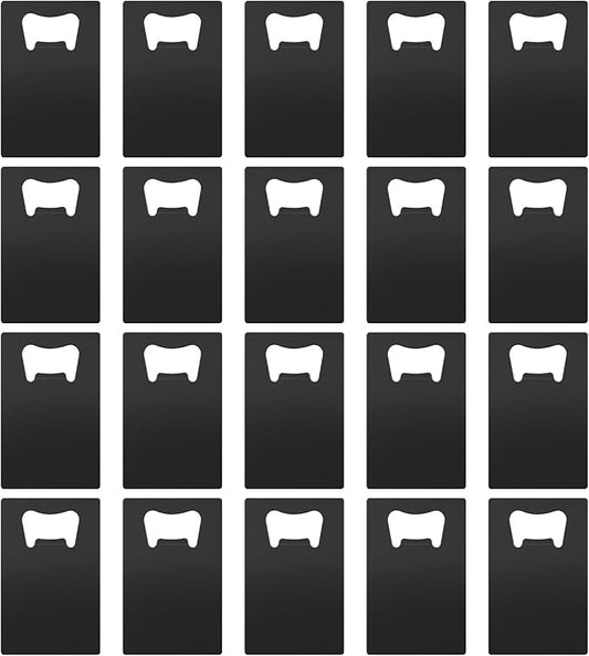 20 Pcs Stainless Steel Metal Card Beer Bottle Openers, DIY Party Favor Wedding Favor Groomsmen Bridesmaid Gift (20 Pcs) by Yugada