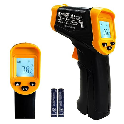 Digital Infrared Thermometer gun for cooking,BBQ,Pizza oven,Ir Thermometer with Backlight,-58℉~932℉(-50℃~500℃) Handheld Non Contact Heat Laser Temperature Gun (Not for Human) by Soonkoda