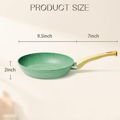 Innerwell Nonstick 9.5 Inch Skillet, Aluminum, Non-Toxic, PTFE & PFOA Free, Suitable for All Stovetops, Easy to Clean, Multipurpose - Image 2