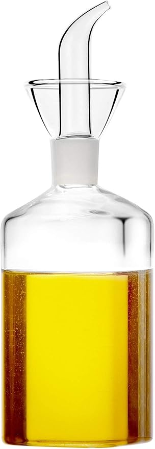 8 ounce/240 ml No Funnel Needed Olive Oil & Vinegar Dispenser Glass Cruet Decanter for Kitchen,Lab glassware seal handicraft Keeps Oil Fresh Longer