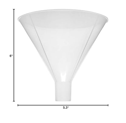 EISCO Powder Funnel, 6" (150mm) Diameter - Polypropylene Plastic - Parallel Stem - Resistant to Acids & Alkalis - Great for Laboratory, Classroom or Home Use - Image 5