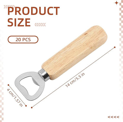 20 Pcs Wooden Bottle Opener Bulk Wooden Beer Opener Engravable DIY Bottle Opener for Gift Wedding Party Restaurant (20 Pcs) - Image 2