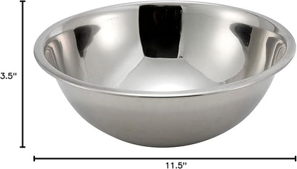 Winco 5 Quart Heavy-Duty Stainless Steel Mixing Bowl - Image 3