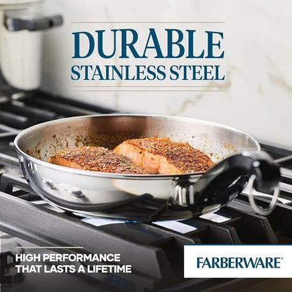 Farberware Classic Stainless Steel Cookware Pots and Pans Set, 15-Piece,50049,Silver - Image 6