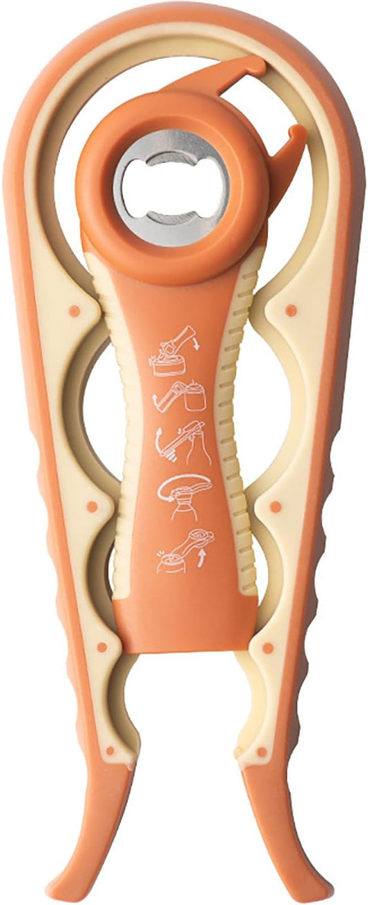 Bottle Opener for Arthritic Hand,Jar Opener for Old People, Children, Women, Those with Weak Hands,Multifunctional Kitchen Gadgets (A-Orange) by GZLT