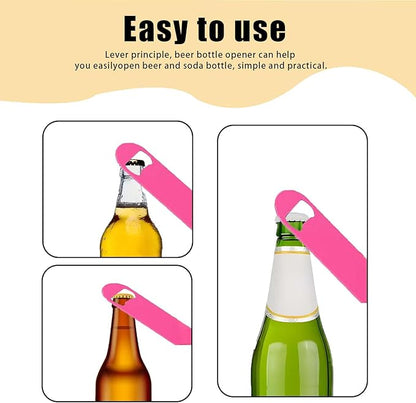 3 Pcs Pink Stainless Steel Heavy Duty Flat Bottle Openers, 7 Inch Solid Beer Opener for Bartenders, Bars, Kitchens, Weddings, Birthday Parties - Image 4
